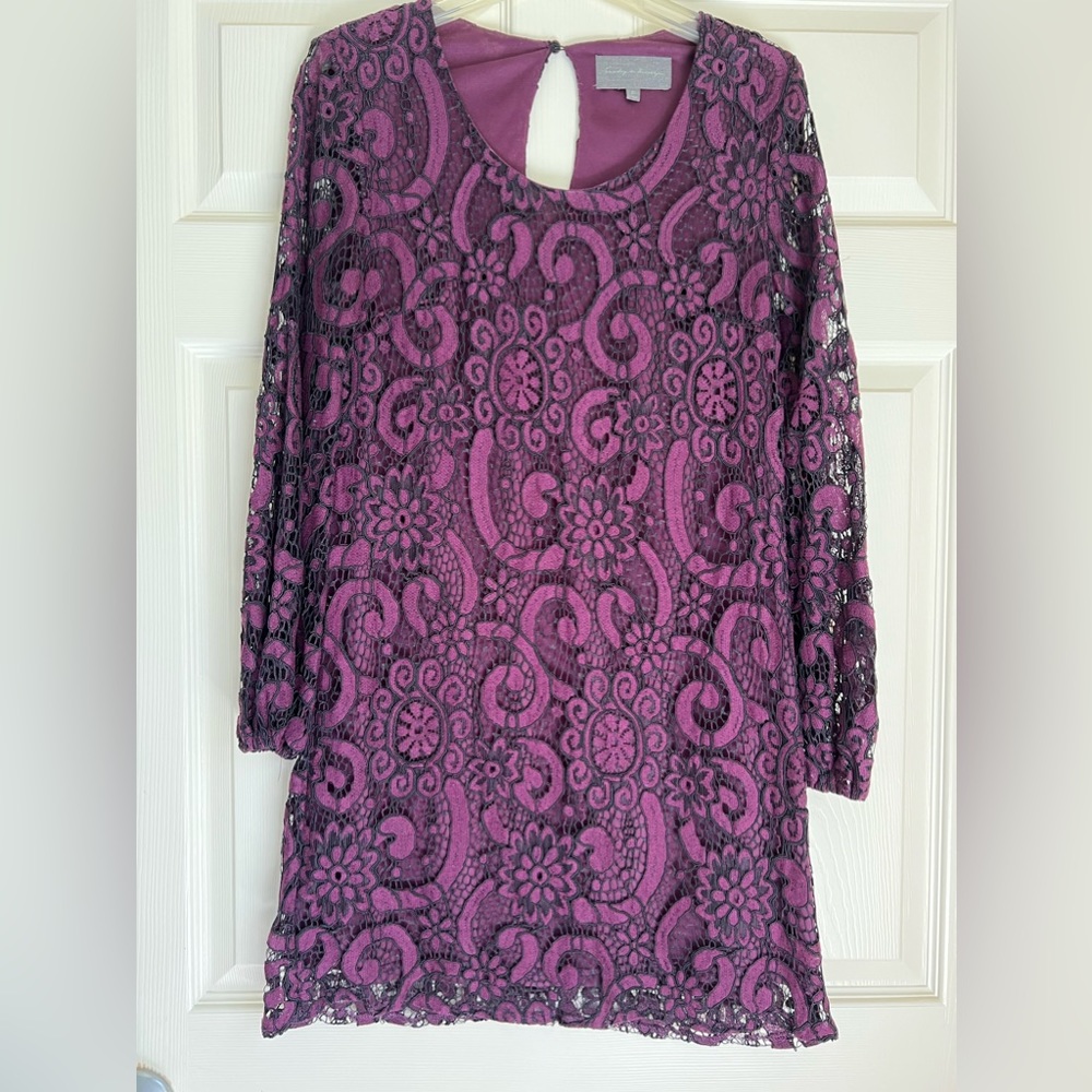 Plum and black lace dress by Sunday in Brooklyn Size XS